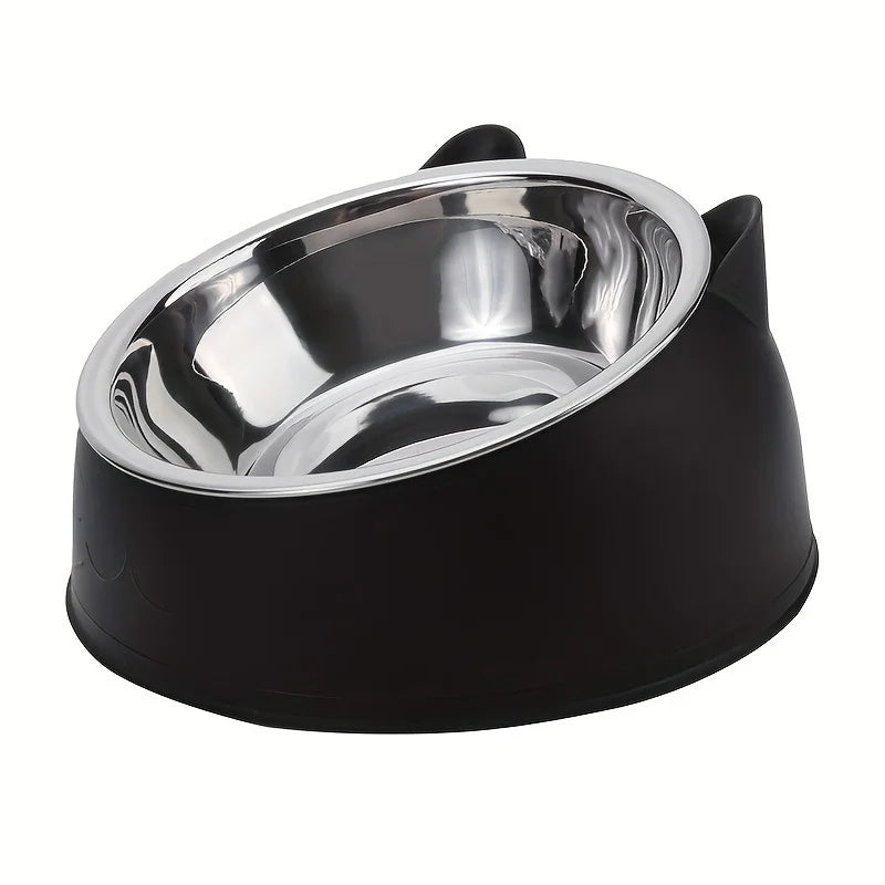 Bol Surélevé Inox Incliné pour Chat