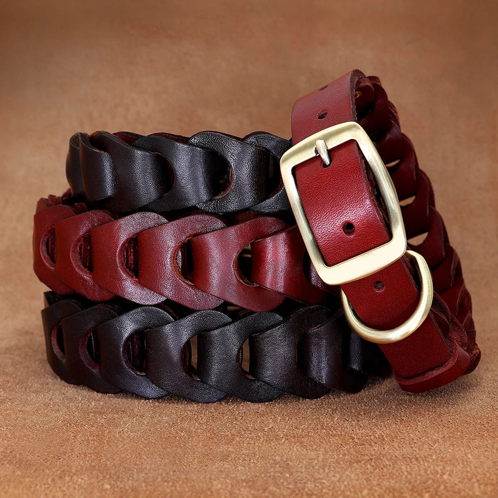 Collier Cuir Véritable Premium pour Grand Chien